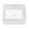 Ruvati 15"x15" Bathroom Vessel Sink White Square Above Counter Ceramic RVB1616 - alternate 5